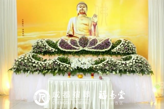 鲜花佛教灵堂布置